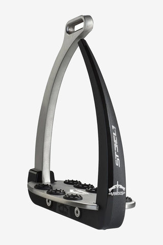 Steel1 Safety Stirrups White Black/Silver