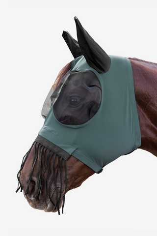 Puck Vliegenmasker met Neusfranjes Pine Green