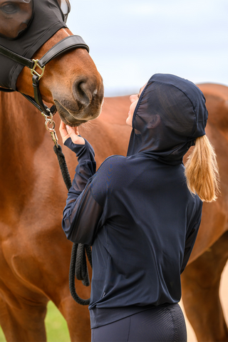 Sweat à capuche Ruby Mesh Navy