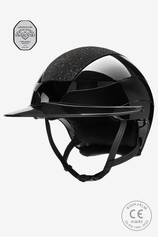 Rijhelm Xanto Swarovski Top Glanzend Zwart