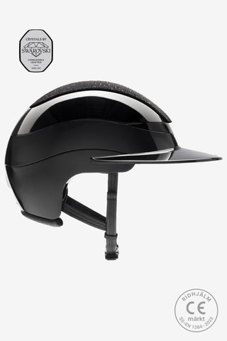 Rijhelm Xanto Swarovski Top Glanzend Zwart