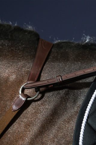 Collier de chasse avec pont New English marron