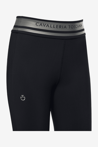 Cavalleria Toscana Perforated Stripe Logo Tights