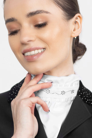 Harmony plastron wit/kristal