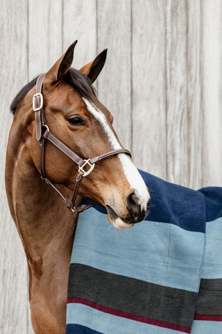 Fleece Blanket Stripes 210*200 Navy/Grey