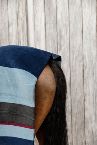 Fleece Blanket Stripes 210*200 Navy/Grey