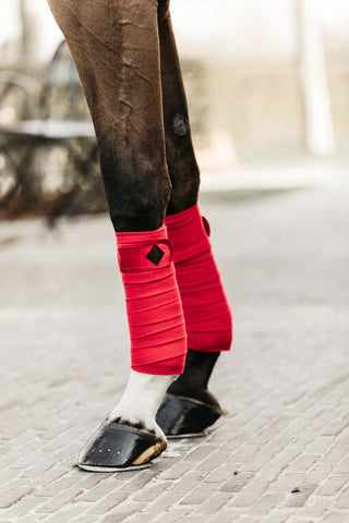 Polar fleece bandages fluweel rood