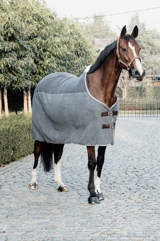 Tykt Fleecedækken Grå