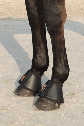 Læderboots Sort