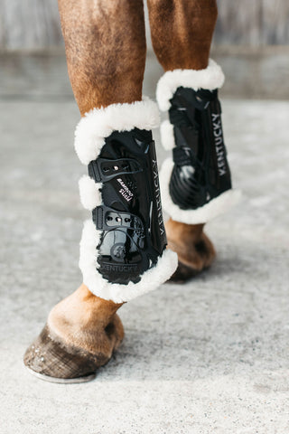 Bamboo Tendon Boots Sheepskin Black