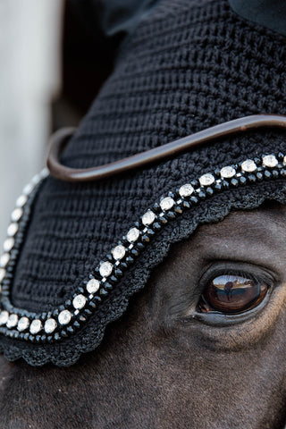 Wellington Ear Bonnet Big Stone & Pearl Black
