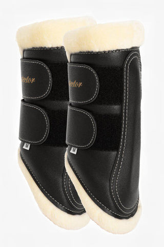 Fleecegevoerde Beschermers Zwart/Crème