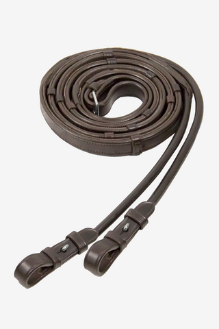 Rênes en Cuir Rondes Cousues Grip