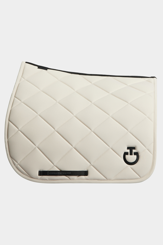 Diamond Quilt Jersey Jumping Saddle Pad Beige
