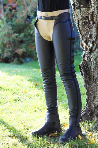 Lange Chaps Schwarz